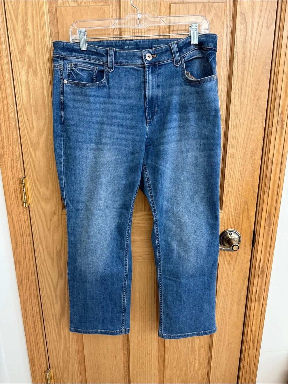 J. Jill Mid Wash Blue Demi Boot Cut Ankle Jeans